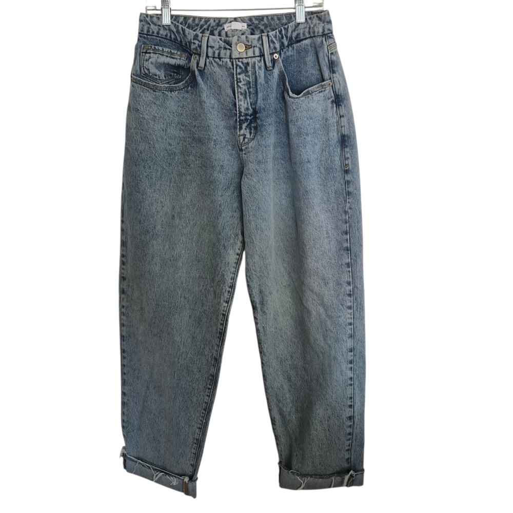 Good American 90's Loose Baggy Acid Wash Blue Jeans Size 29 8 Denim